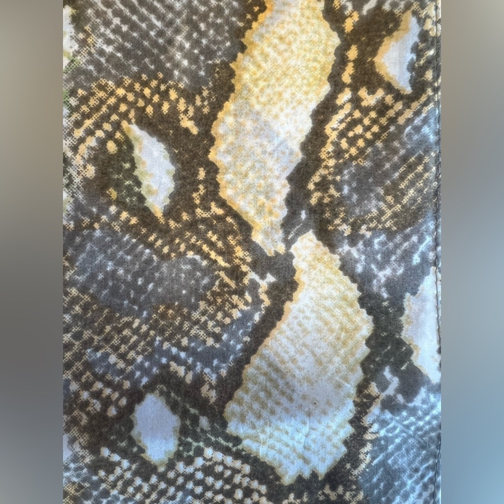 Chico’s | ladies snake print rectangular silk scarf - Picture 5 of 12